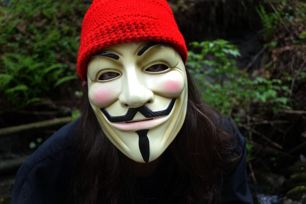 A lookalike of the morally ambiguous protagonist in V for Vendetta