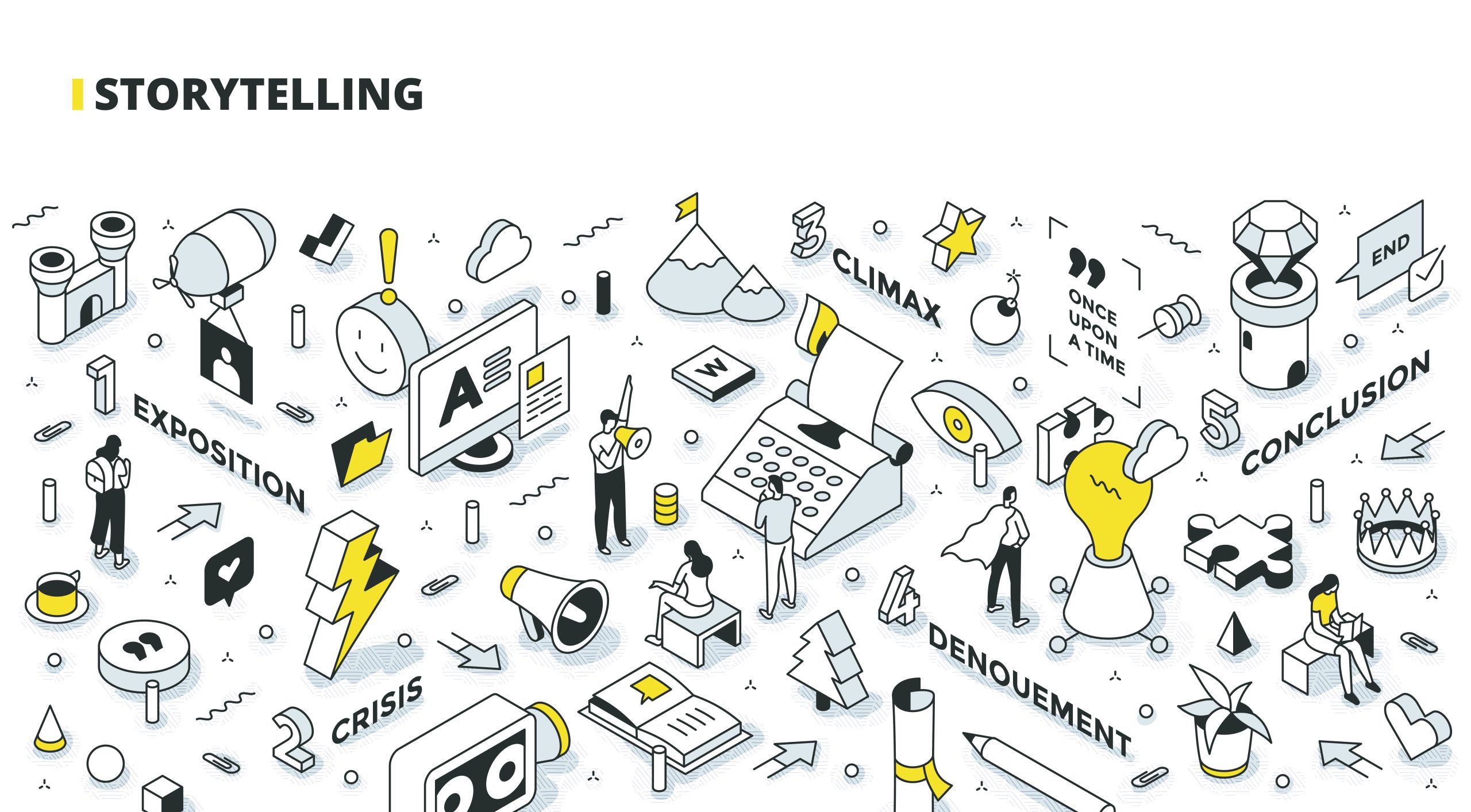 Storytelling that moves and lands. A visual breakdown of the arc behind memorable stories: tension, turning point, transformation. Communication meets craft.